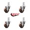 Service Caster 3.5 Inch High Temp Glass Filled Nylon Swivel 7/8 Inch Square Stem Caster Set SCC SCC-SQ20S3514-GFNSHT-78-4 - alternate 4